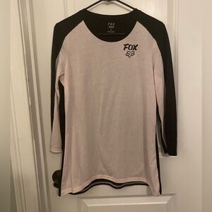 Fox Ranger Light Pink and Black Raglan Jersey Quarter Sleeve Shirt